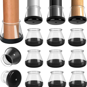 28-pack of transparent round silicone office chair cushions