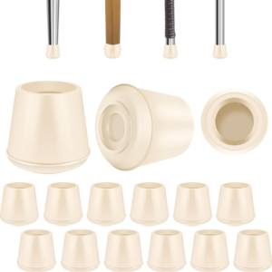 12-pack of white 1-inch round rubber chair leg end caps